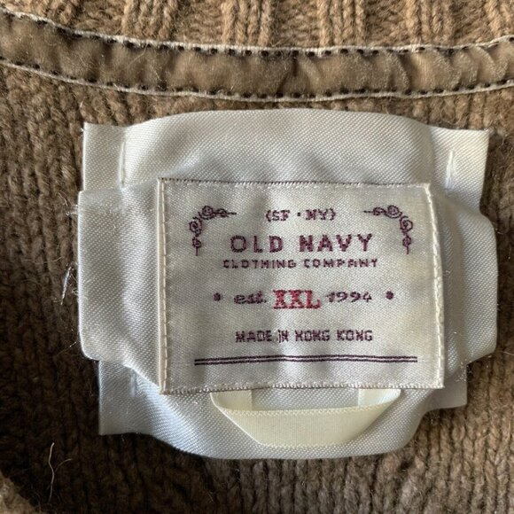 Old Navy sweater women short sleeve brown cotton wool Size Xxl 16 - Picture 2 of 4